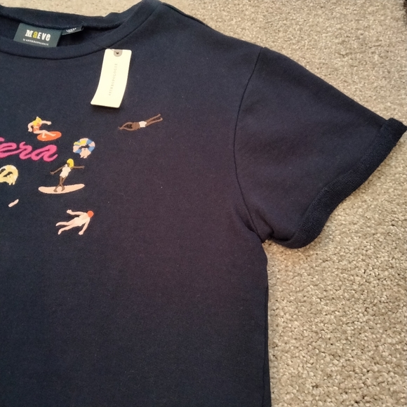 NWT Sz L Anthro Maeve Cropped French Terry Sweatshirt - Picture 5 of 8